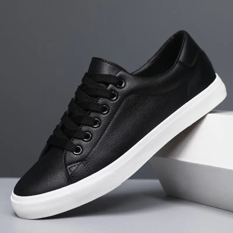 Breathable Mesh Surface Comfortable Men’s Shoes Casual Multicolor Sneaker - Black / 39 - Leather Shoes for men
