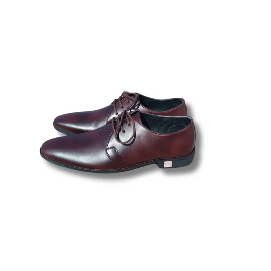 Derby Genuine Leather Shoes Chocolate Brown - Rambler Shoes FZE