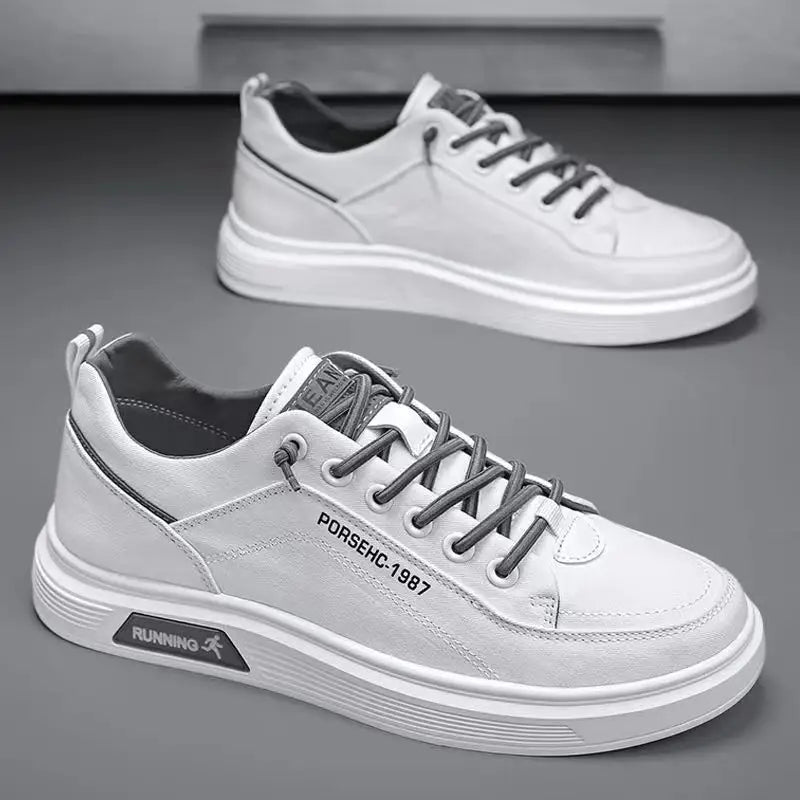Fashion Canvas Flats Shoes Casual Versatile Breathable Walking Sports Shoes Low-top Sneakers For Men - Leather Shoes