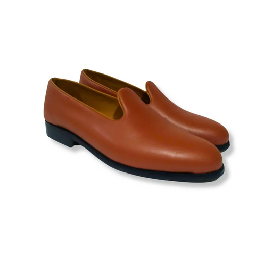 Loafer PU Leather Shoes Brown - Rambler Shoes FZE