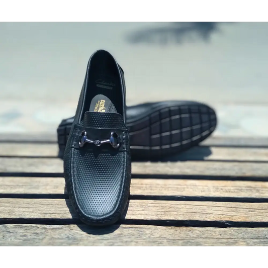 Loafer Shoes Genuine Leather Black - 41 - Leather Shoes for men