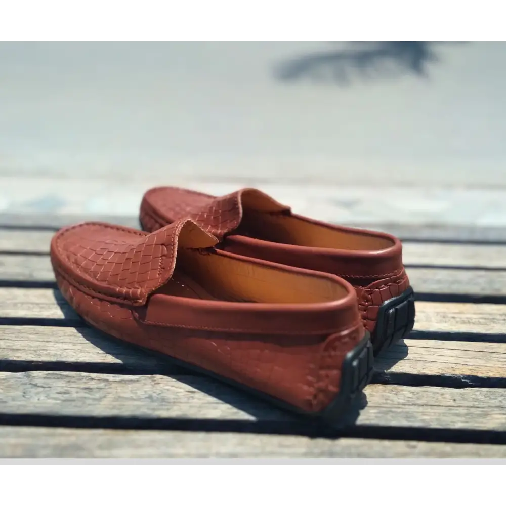 Loafer Shoes Genuine Leather Brown - 41 - Leather Shoes for men