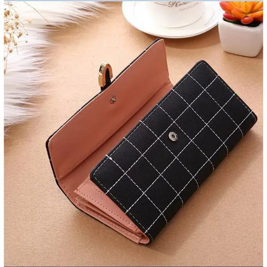 Long Wallet Frosted Lingge Long Wallet - Rambler Shoes FZE