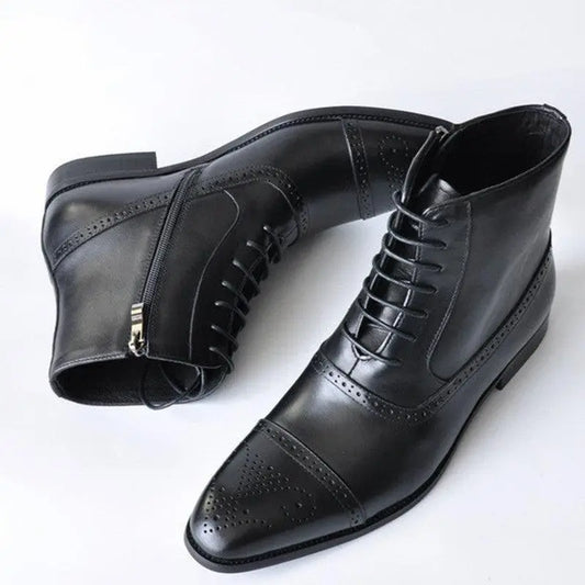 Men Big Size Plush Warm Winter Shoes Men Brown Vintage Men Boots Safety Shoes - Rambler Shoes FZE