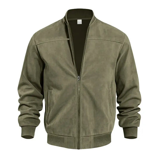 Men’s Casual Plus Size Suede Zipper Men’s Jacket - Jackets