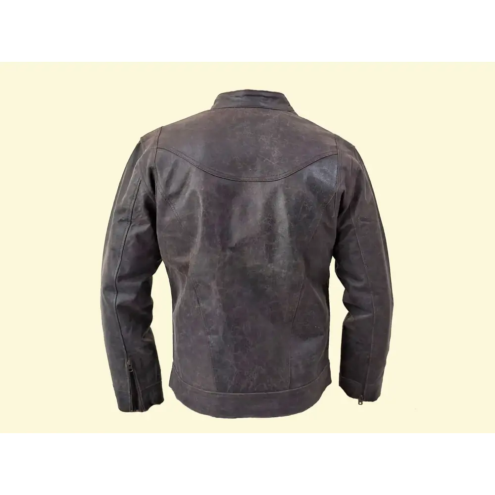 Men Jacket: Leather Jacket Black Genuine Leather