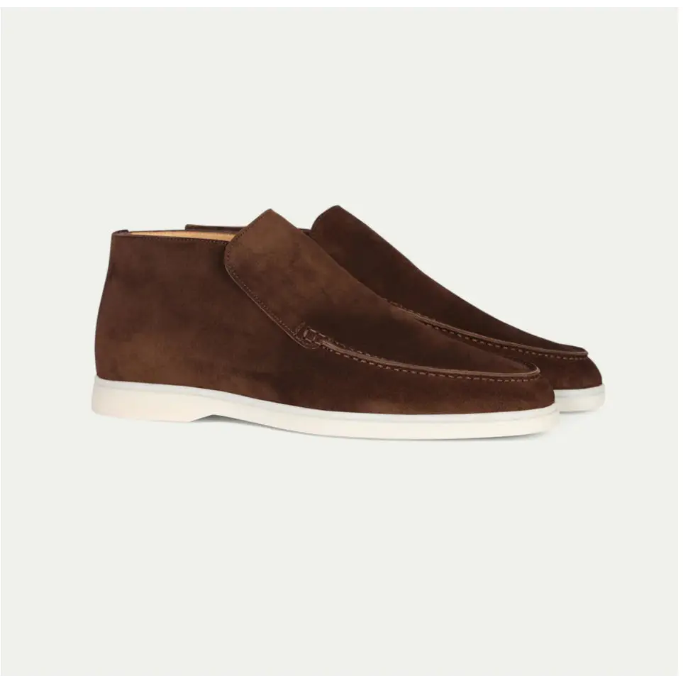 Men’s Loafer Plus Size Leisure_Sneaker - Dark Brown / 36 - Leather Shoes for men