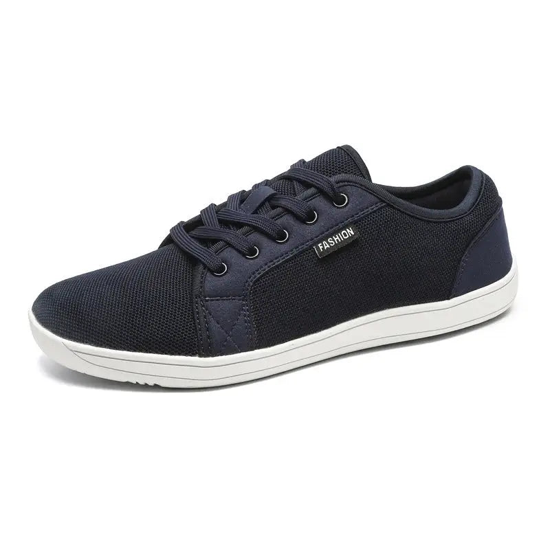 Men’s Low-top Lace-up Mesh Breathable Casual sneaker - Blue / 37 - Leather Shoes for men
