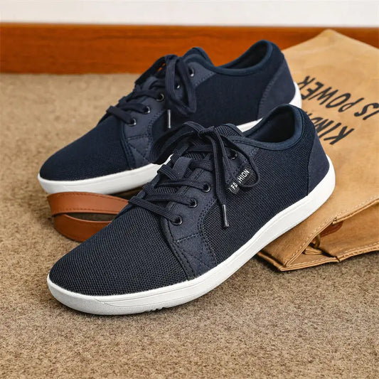 Men’s Low-top Lace-up Mesh Breathable Casual sneaker - Leather Shoes for men
