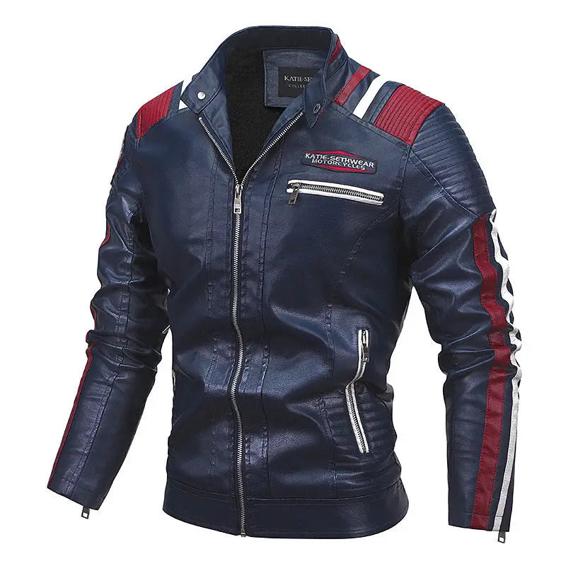 Motorcycle Leather Coat For Men Autumn And Winter New Men - Jackets