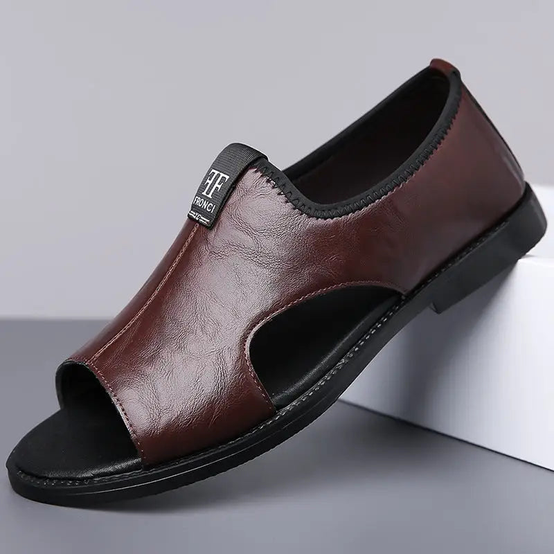 New Casual Soft Bottom Non Slip Outdoor Beach Shoes Trendy Roman Shoes_sandals Dubai - Leather Shoes for men