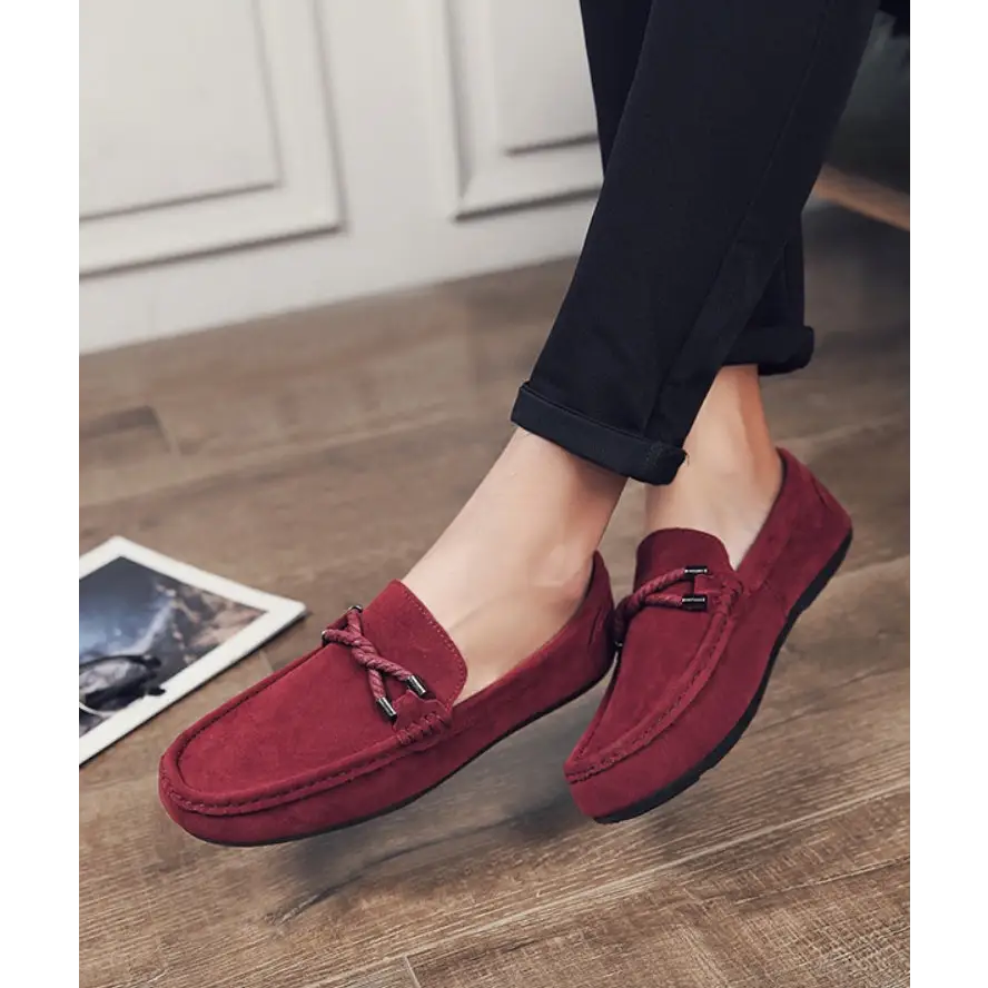 One-legged slippery lazy shoes Loafers - Leather Shoes for men