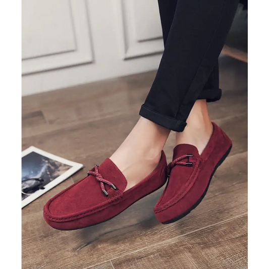 One-legged slippery lazy shoes Loafers - Leather Shoes for men