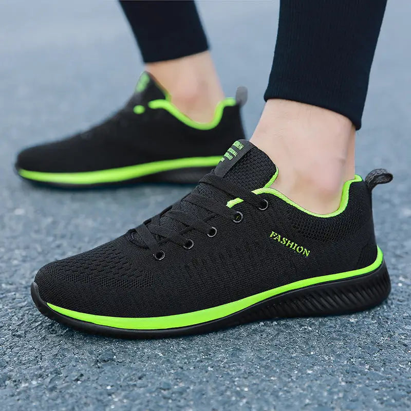 Running Shoes Everyday Casual Sports Shoes Men - Black and green / 38 - Leather Shoes for men