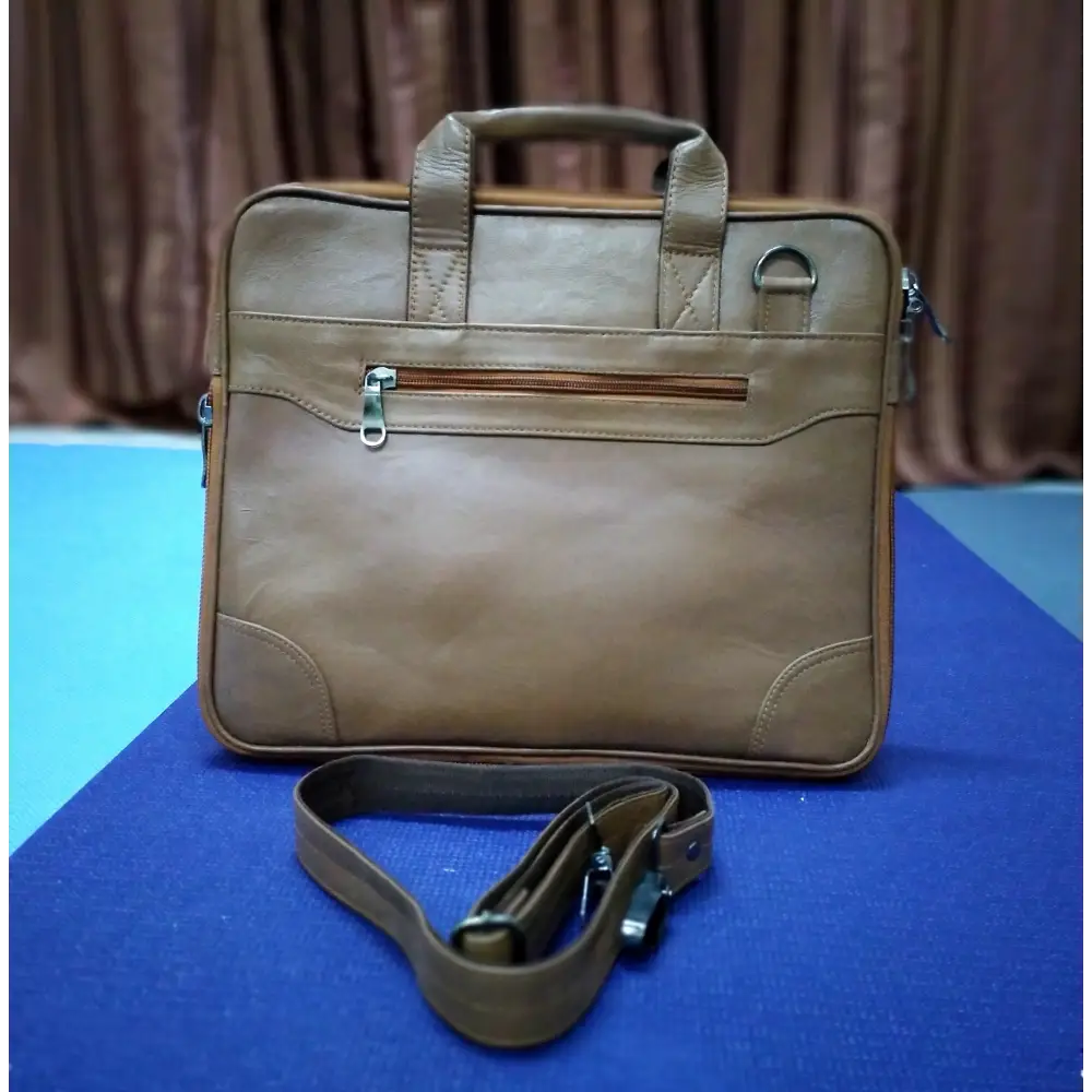 Standard Leather Laptop Bag Brown Genuine Leather - Rambler Shoes FZE