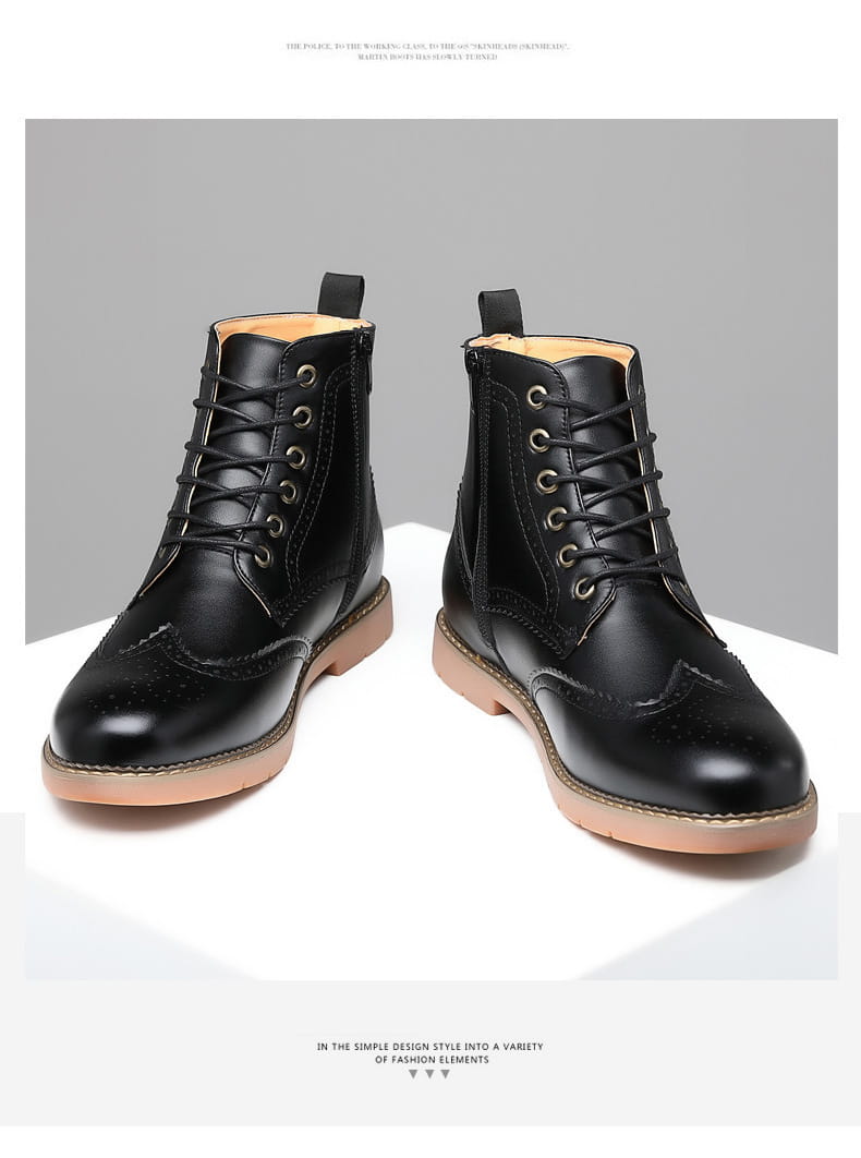 Men’s High-top Business Casual Leather Shoes British Martin Boots
