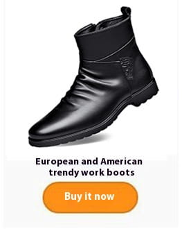 Men’s Suede Leather Autumn And Winter New Fleece-lined Pointed Ankle Boots