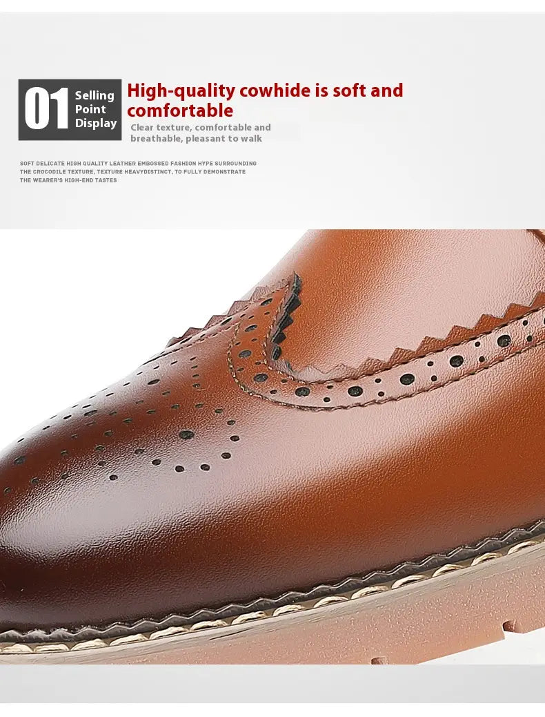 Men’s High-top Business Casual Leather Shoes British Martin Boots