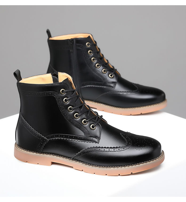 Men’s High-top Business Casual Leather Shoes British Martin Boots