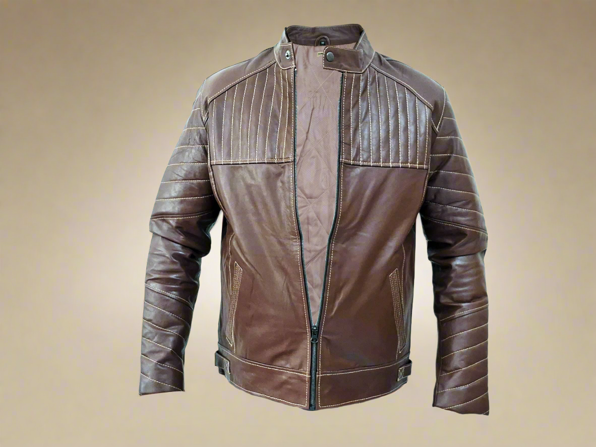 Genuine Leather Jacket Brown 