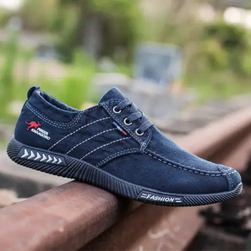 Blue Non-Slip Men’s Casual Denim Canvas With Soft Soles Sneaker - Leather Shoes for men