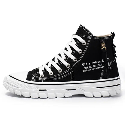 Breathable High-Top Casual Men’s Canvas Shoes Sneaker - Leather Shoes for men
