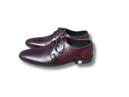 Derby Genuine Leather Shoes Chocolate Brown - Rambler Shoes FZE