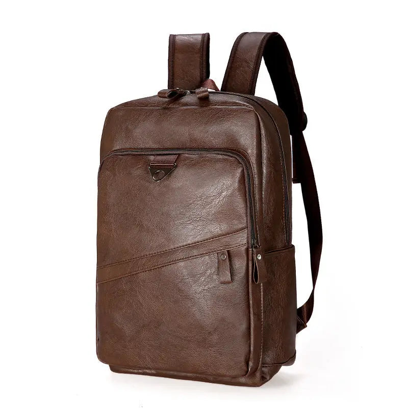 Korean Style Backpack Men’s PU Leisure Travel - Brown - Bags & Luggage - Men’s Bags - Wallets