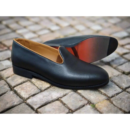 Loafer PU Leather Shoes Black - Rambler Shoes FZE