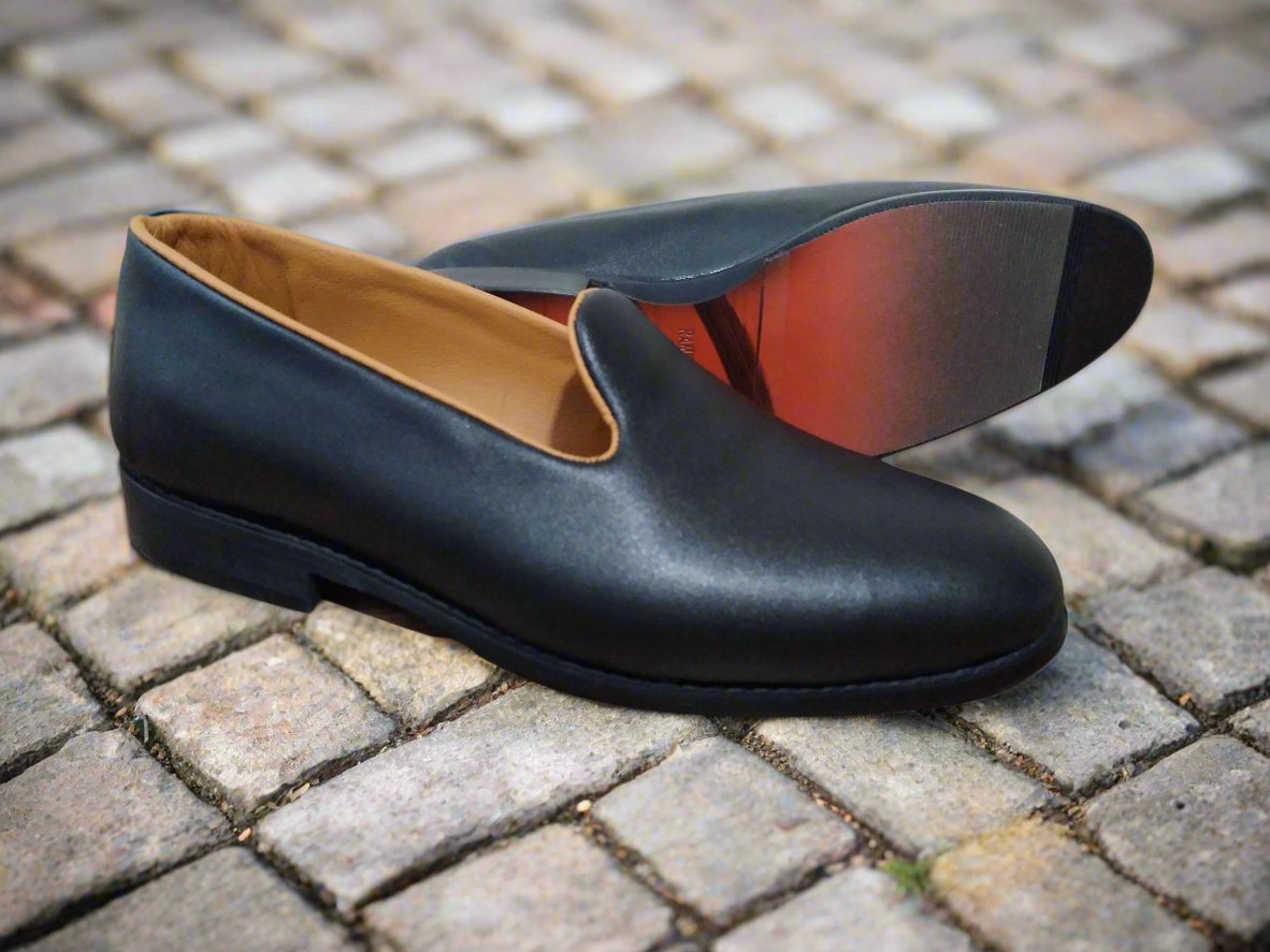 Loafer PU Leather Shoes Black - Rambler Shoes FZE