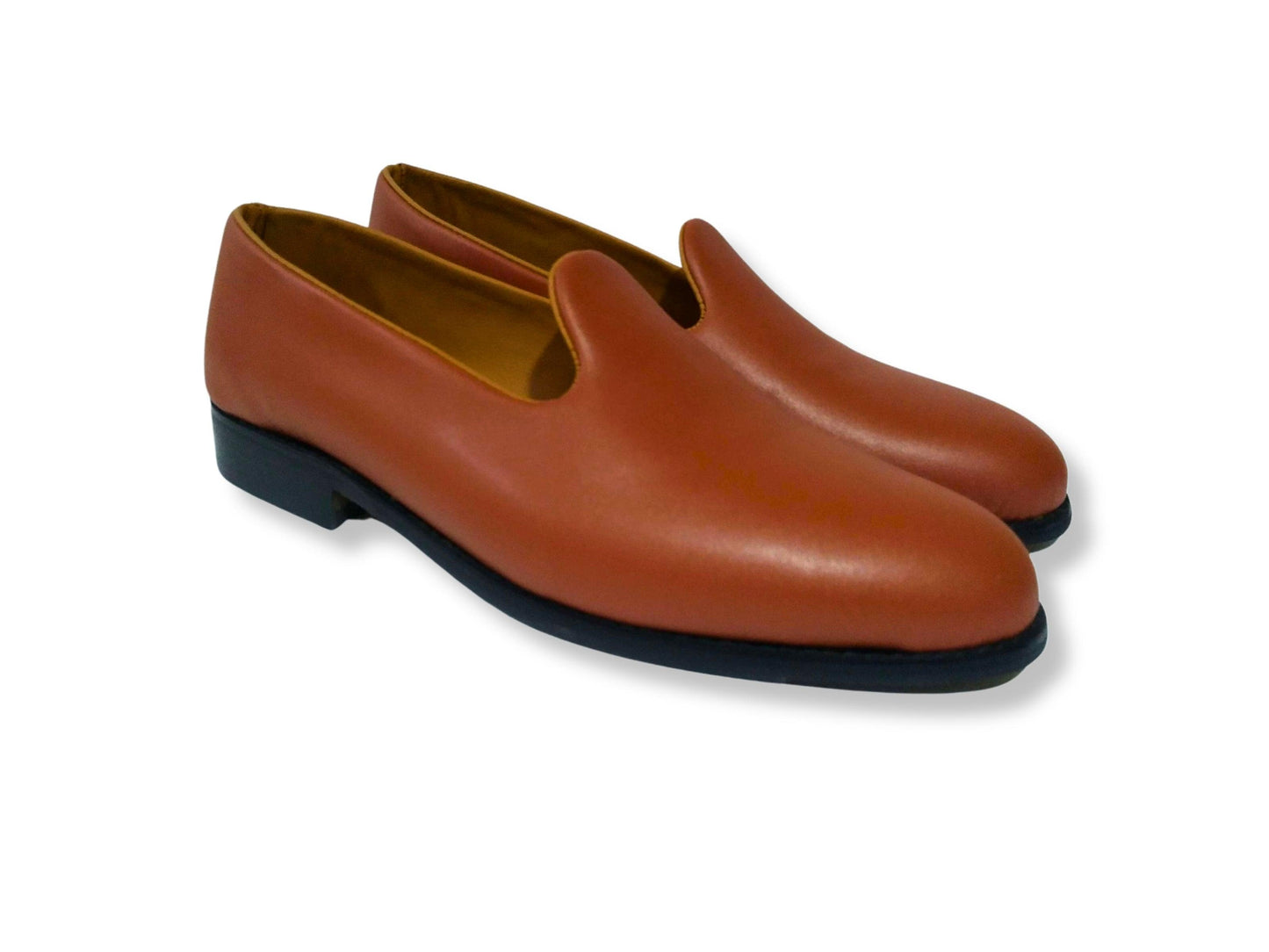 Loafer PU Leather Shoes Brown - Rambler Shoes FZE