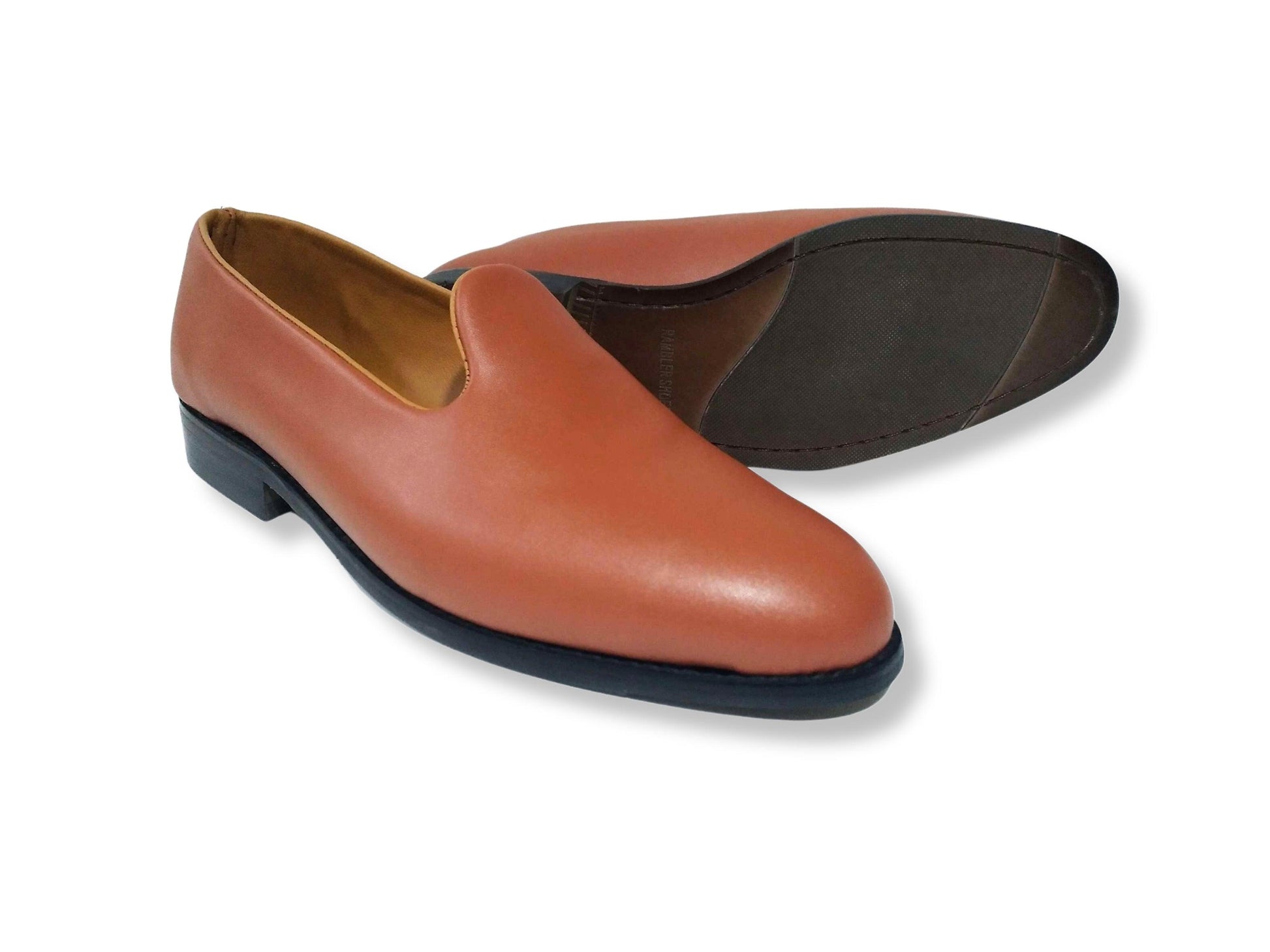 Loafer PU Leather Shoes Brown - Rambler Shoes FZE