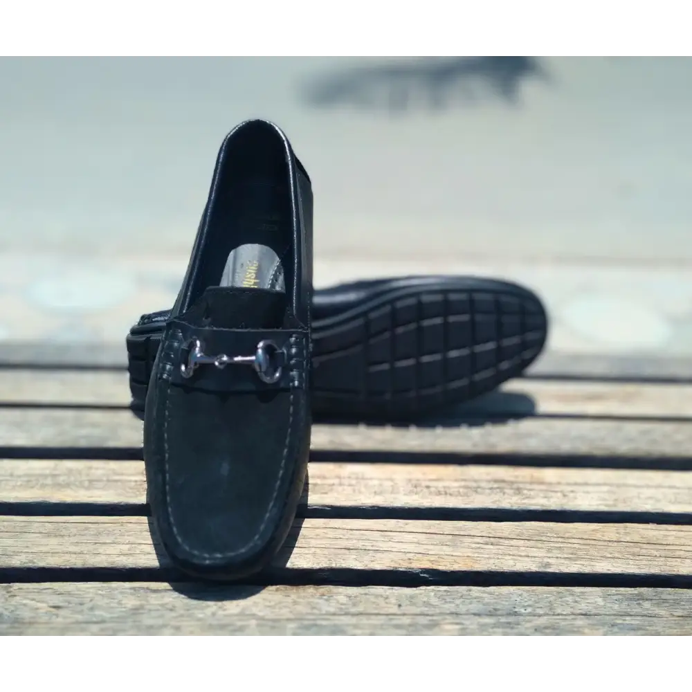 Loafer Shoes Genuine Leather Black - 41 - Leather Shoes for men