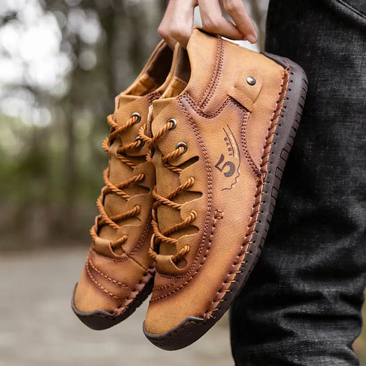 Men’s Foreign Trade Business Men’s Shoes Hand-Sewn - Leather Shoes for men