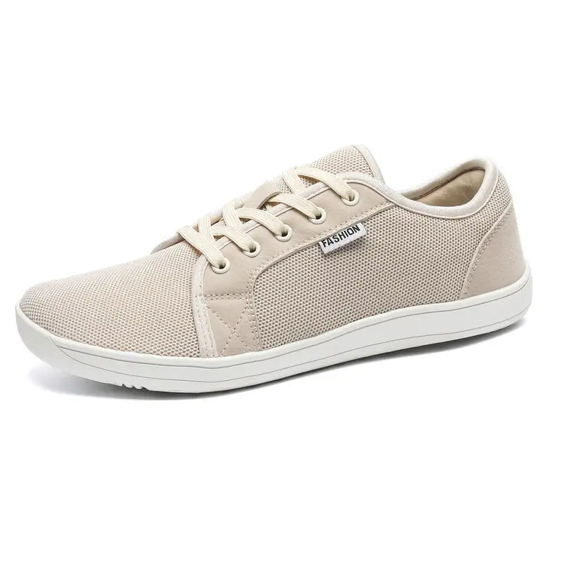 Men’s Low-top Lace-up Mesh Breathable Casual sneaker - Khaki / 37 - Leather Shoes for men