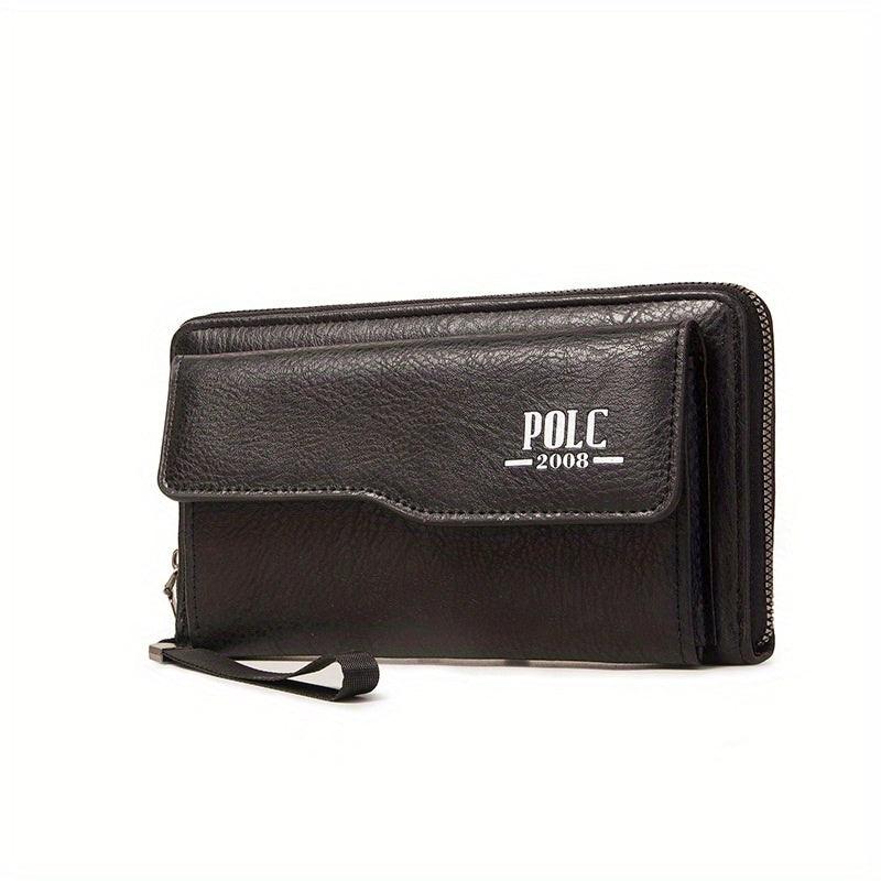 New Men's Wallet Long Fashion Soft Wallet Zipper Multi-card Wallet Mobile Phone Bag Large Capacity - Rambler Shoes FZE