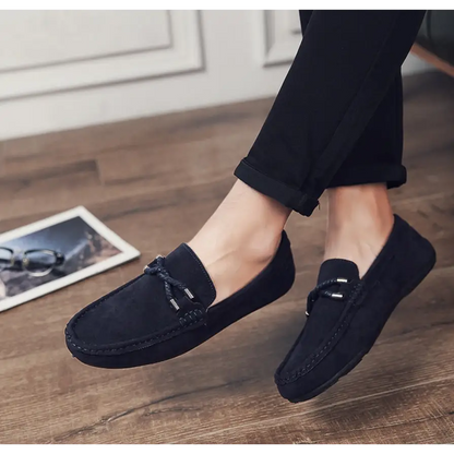 One-legged slippery lazy shoes Loafers - Leather Shoes for men