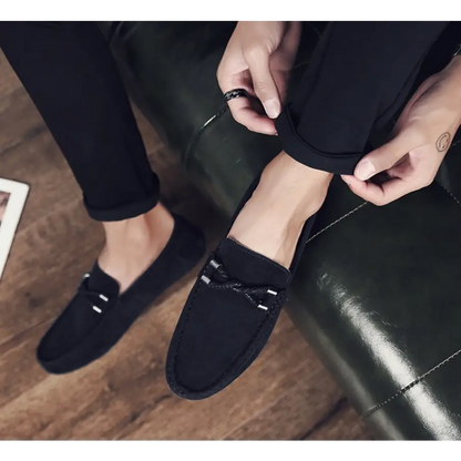 One-legged slippery lazy shoes Loafers - Leather Shoes for men