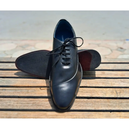 Shoes Genuine Leather Plain toe Black_oxford design - 44 - Leather Shoes for men