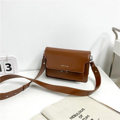 Simple PU Small Square Student Fashion Casual All-match Shoulder Bag - Rambler Shoes FZE