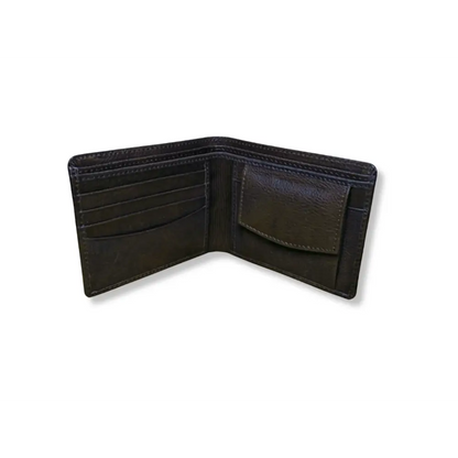 Wallet : Black Leather Wallet - Rambler Shoes FZE