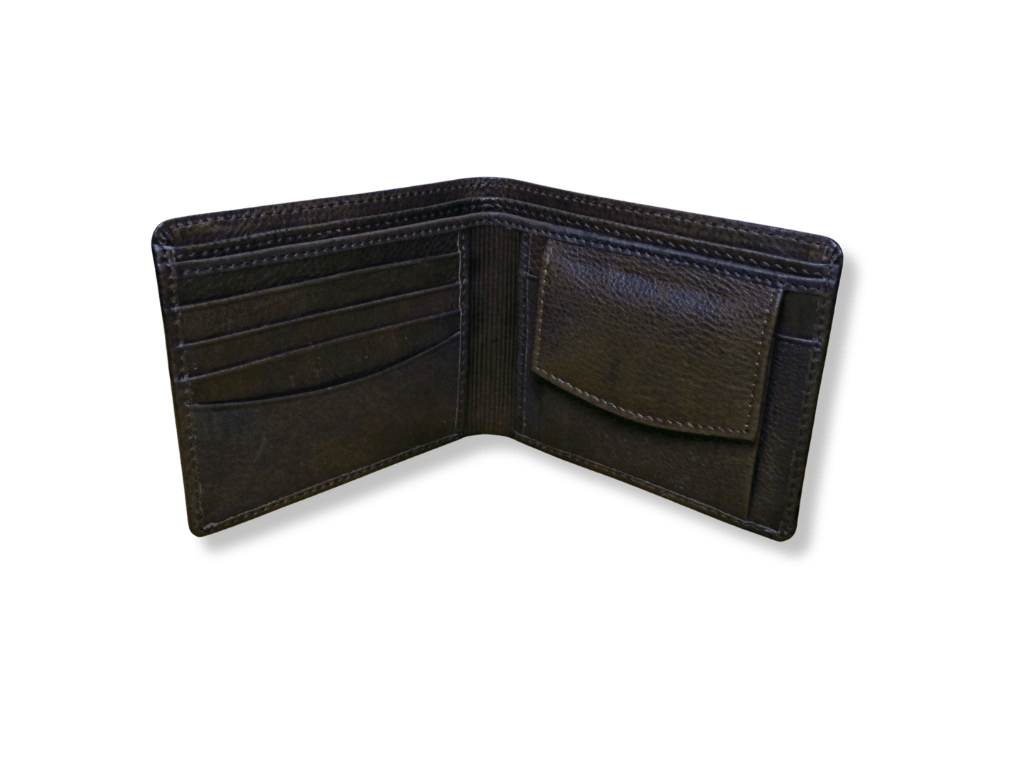 Wallet : Black Leather Wallet - Rambler Shoes FZE