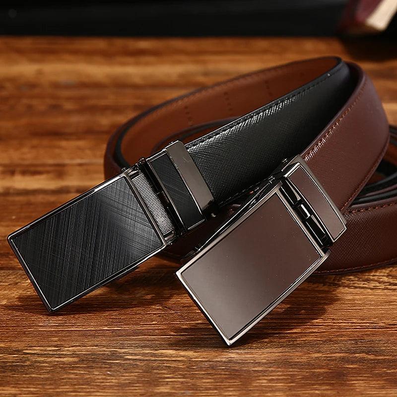 Male Men's Belt Leather Strap Luxury Brand - Rambler Shoes FZE